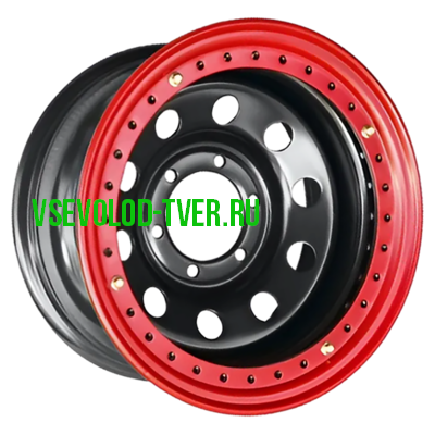 Off-Road Wheels УАЗ с бедлоком (красный) 8x16 5x139.7 ET24 d110